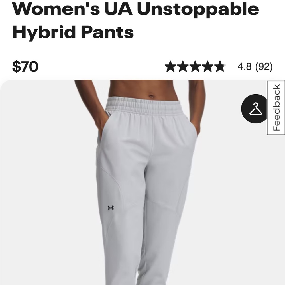 Brand New Women’s Under Armour Gray Unstoppable Hybrid Pants